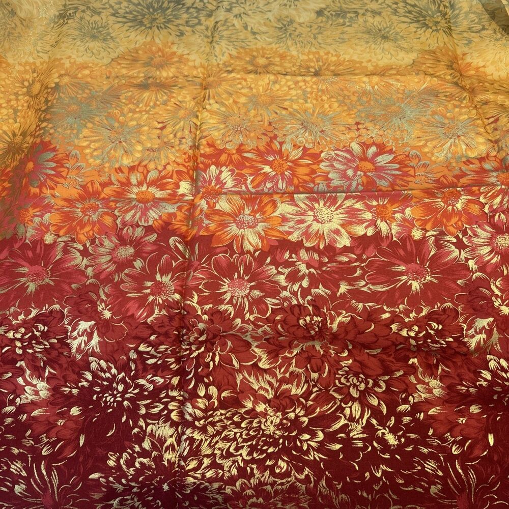Northcott Studio Cotton Quilting Fabric Mums The Word Orange Yellow Ombre 39X44